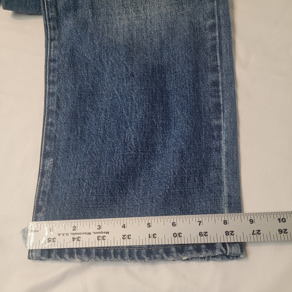 PISTOLA High Rise 27-in light knee distressing, vintage fading slim straight cut - Picture 6 of 11